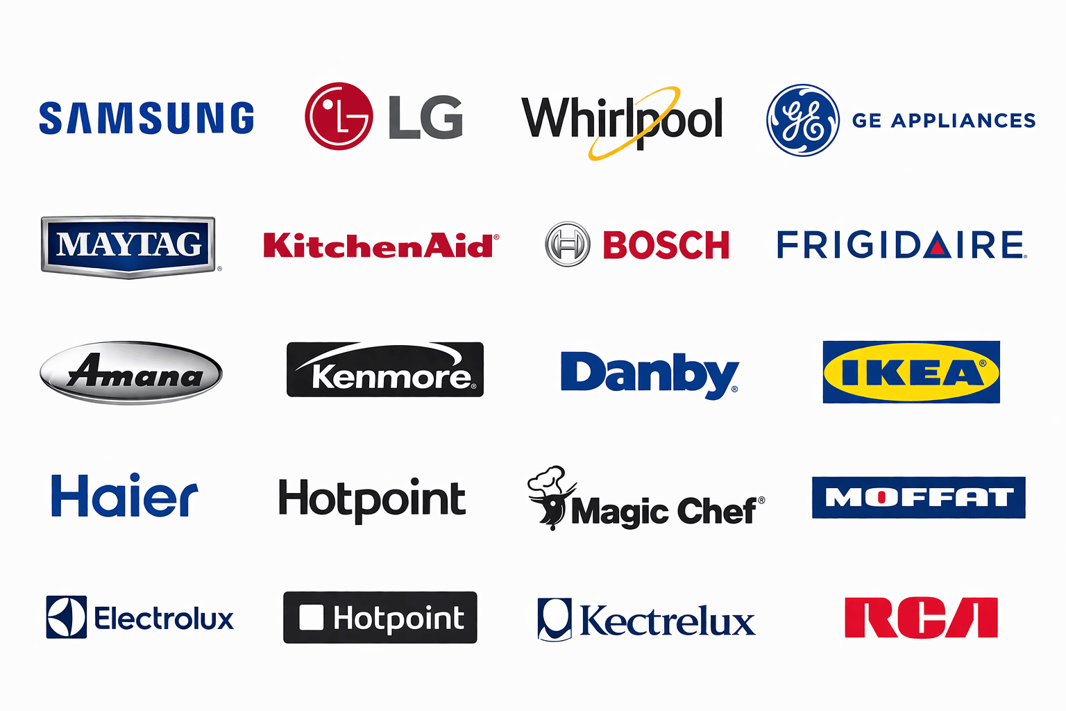 Most Popular Household Brands: appliance brands we repair